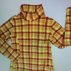 Plaid Kids Jacket - Red and Yellow